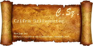 Czifra Szilveszter névjegykártya