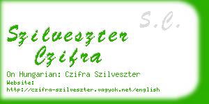 szilveszter czifra business card